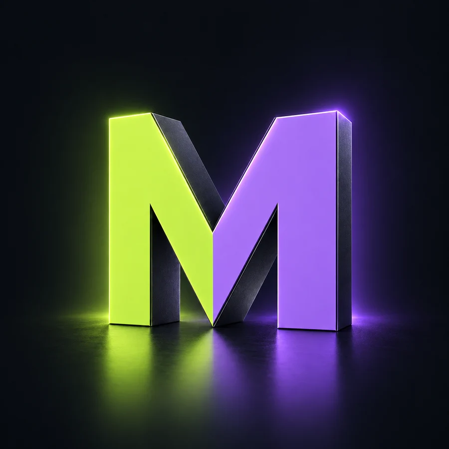 Dimensional Montinac M in acid lime and amethyst
